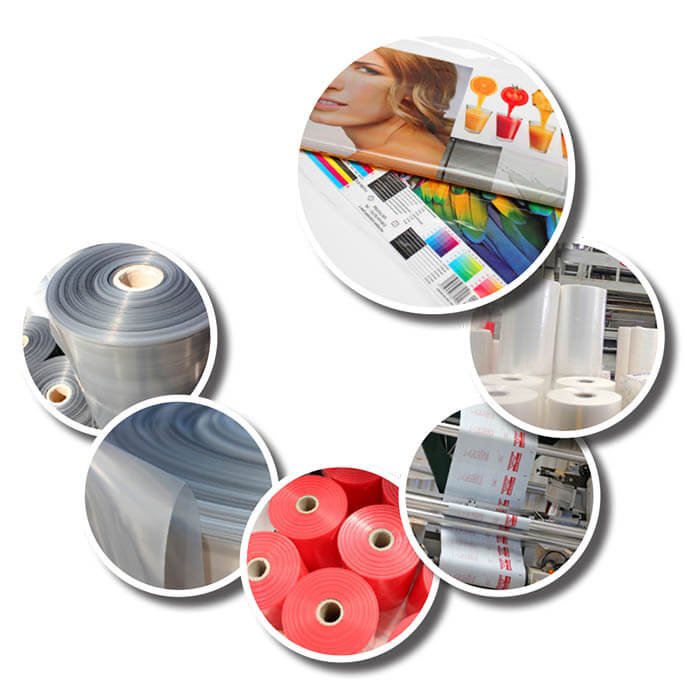 Tube, half tube, plain film, pa/pe film, easy peel, and co-extruded films, BOPP products